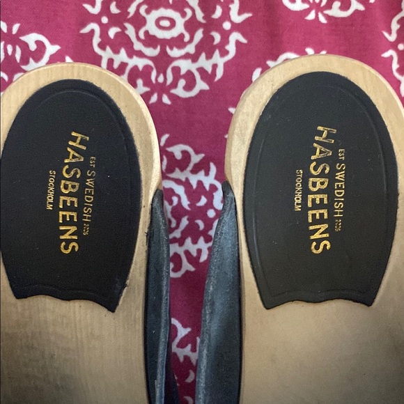 Swedish Hasbeens Black Leather Clogs – Size 39 | Timeless Comfort Mule - Picture 9 of 11